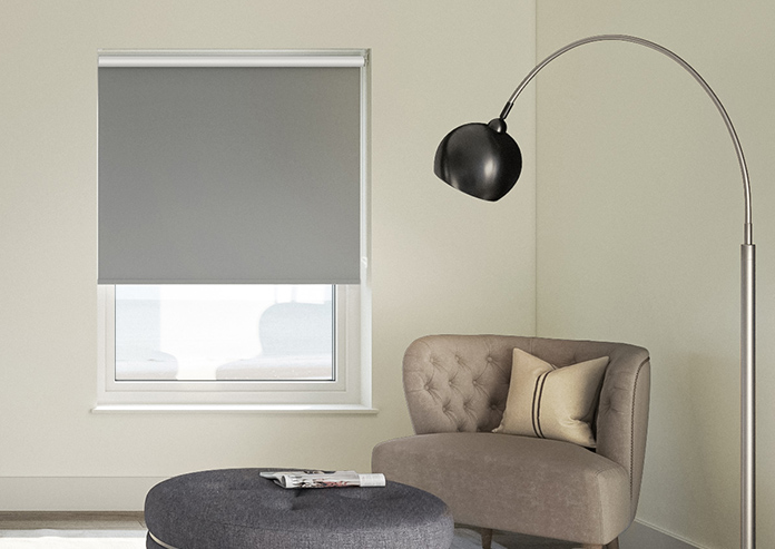 Verona (Blackout), Nimbus Grey - Motorised Roller Blind - Image 3